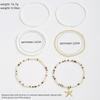 6pcs Stretch Beach Rice Beads Elastic Anklet Multilayer Anklet Set New Beach Jewelry