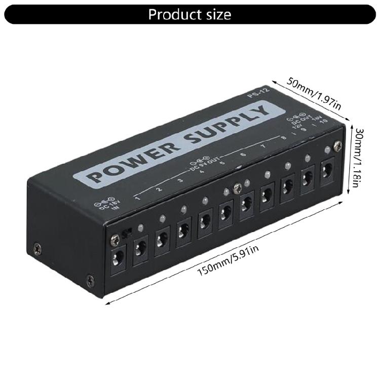 Эффективный блок питания для гитарных педалей с 10 изолированными выходами для педалей эффектов 9В 12В 18В Блок питания для гитарных педалей