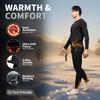 Wosawe Winter Motorcycle Thermal Underwear Sets Men Quick Dry Stretch Base Layers Compression Shirts and Pants Fitness Shapewear
