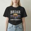 Внекампусные хоккейные футболки Briar University для унисекс, унисекс, с круглым вырезом, из чистого хлопка, с коротким рукавом, размер 6XL