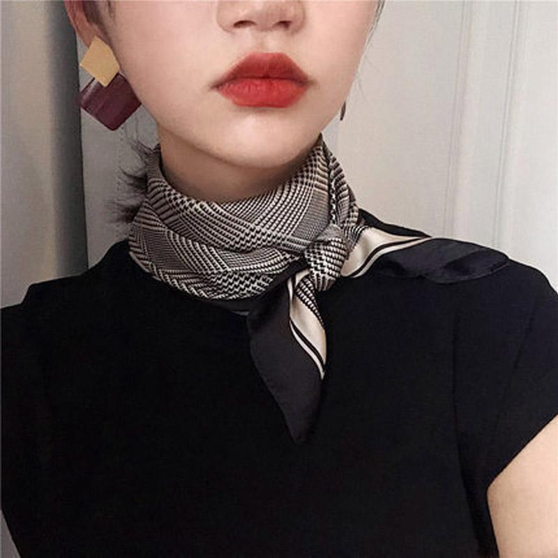 Luxury Silk Shawl Square Scarf for Women Satin Fashion Wraps Neckerchief Female Hair Bands Ribbon Headband Bandana Woman Hijab