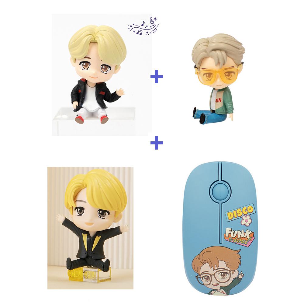 BTS (Бантан мальчики) 3 Рисунок монитора(Волшебная дверь+Динамит+Масло) + НАБОР беспроводной мыши, TinyTan, официальный, оригинальный, подлинный, KPOP, идол