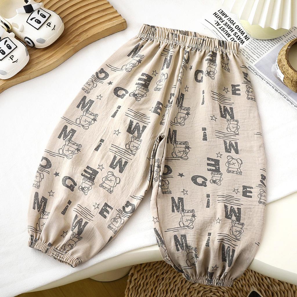 Children's Pants, Summer Pants for Boys and Girls, Breathable Anti-mosquito Pants, Baby Thin Children's Pants