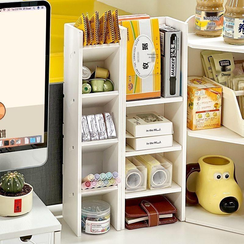 Student Dormitory Corner Desk with Bookshelf and Storage