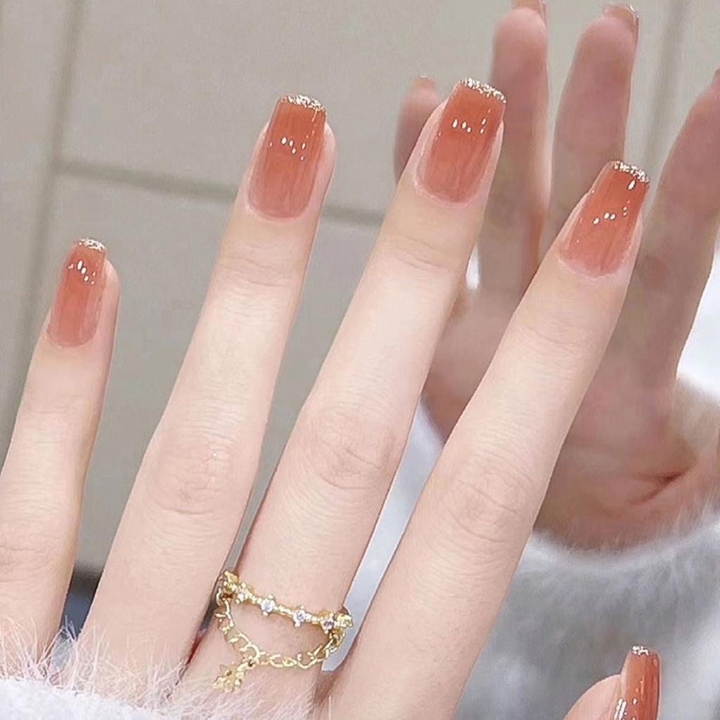 24 шт./кор. бабочка-бант, носимые розовые накладные ногти, накладные ногти, дизайн ногтей, легко наносится и удаляется