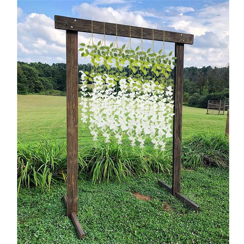 12 шт. 3,6 фута венок из искусственных цветов глицинии, висящий на свадебном саду, озеленение на открытом воздухе, вечерние украшения для дома своими руками