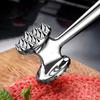 Meat Tenderizer Hammer with Anti-Slip Handle Dual-Sided Mirror Polished Comfortable Grip Pounder Heavy Duty Pounder Tool for Steak Fish