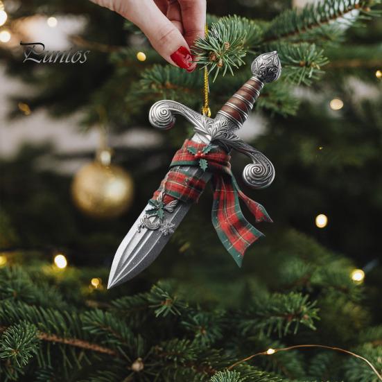1/6 шт. Рождественское украшение Outlander, двухстороннее, для дома, офиса, для дома, рождественской елки, подвесное украшение для пары, для мужчин и женщин, акриловое украшение, подвеска