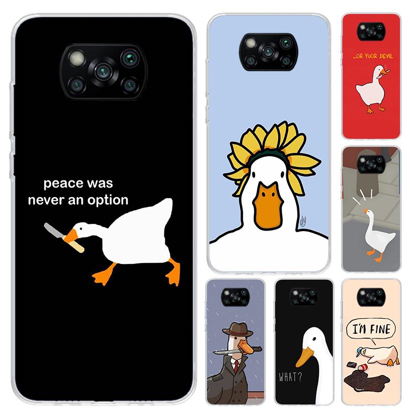 Мультяшный милый гусь Игровой чехол для телефона для Xiaomi Poco X5 X6 X7 Pro F7 Ultra M7 Redmi 15 15C 13 13C 12 12C 10 10A 10C 9 9A 9C 9T Она