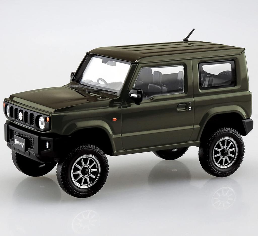 AOSHIMA The Snap Kit Series Suzuki Jimny Custom Wheel Пластиковая модель 1/32 (Джунгли Грин) Цветовая кодировка № 08-SP1