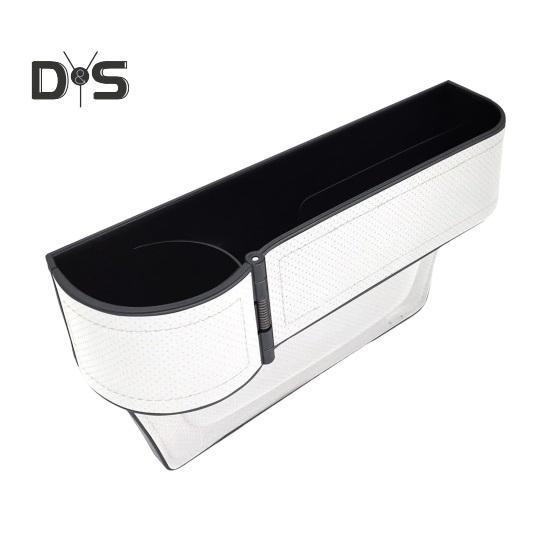 Автомобильный органайзер для заполнения зазоров сидений с удлинителем подстаканника, регулируемая конструкция рычага, многофункциональная боковая коробка для хранения телефона, очков, ключей