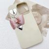 Elegant Bowknot Charm Keychain Elegant Heart and Bowknot Keyring with Accent Handbag Decoration for Women Girls