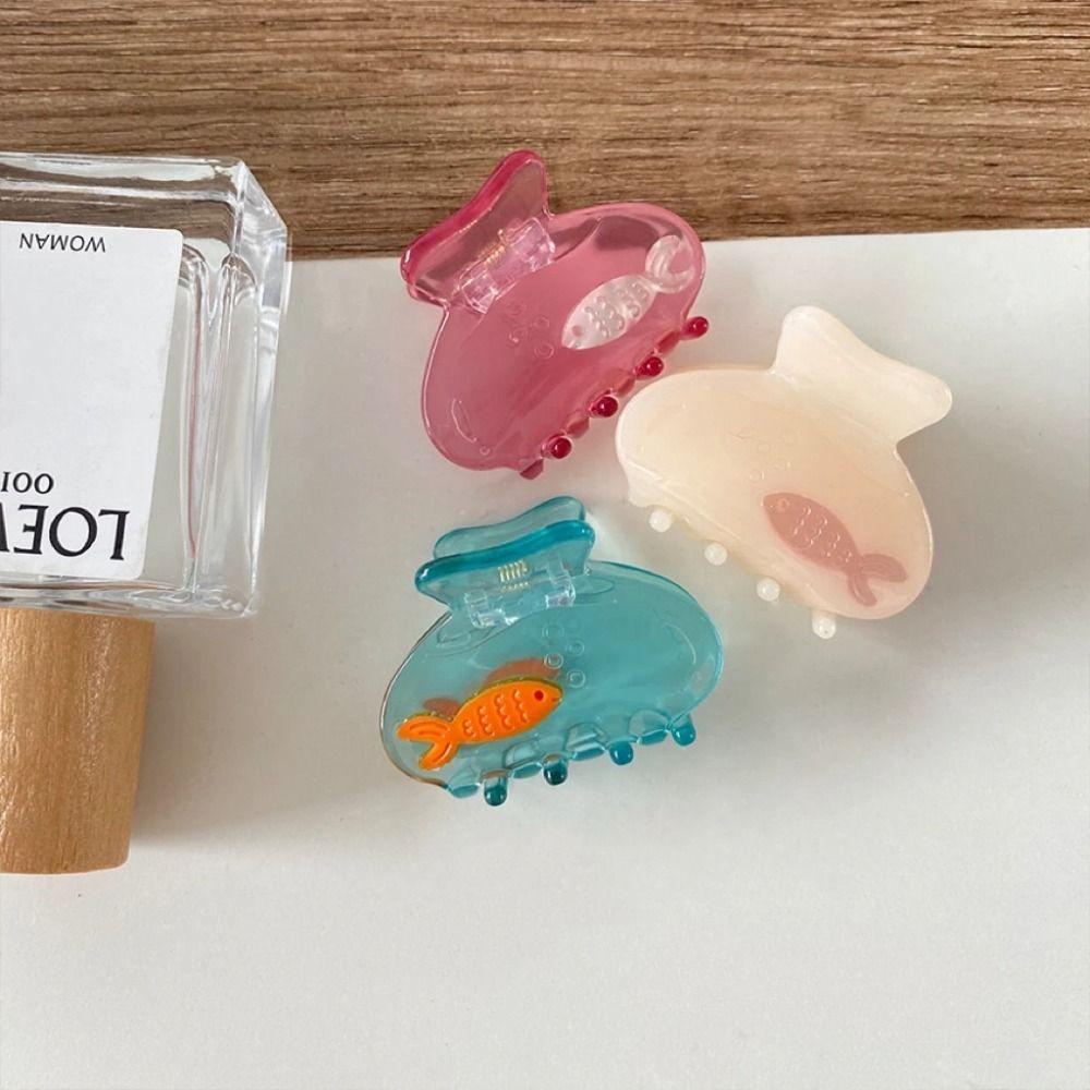 Animal Fish Hair Claw Small Shark Clip Animal Hair Clip Fashion Acetate Hair Claw Daily