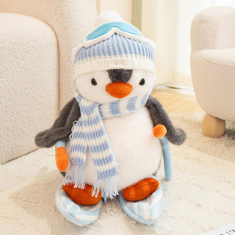 Penguin Plush Toy With Skateboard Design For Kids And Teens Gift