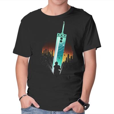 Унисекс Футболка с круглым вырезом Графика Buster Sword Короткий рукав Повседневная футболка
