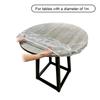 10Pcs Fitted Round Tablecloth Transparent Waterproof Oil-Proof Table Cover Protector Cloth Dinning Table Table Covers Home