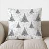 Christmas Poinsettia Pattern Throw Pillow Cover With Short Plush Print Living Room Sofa Decoration Cushion Cover Pillow Covers