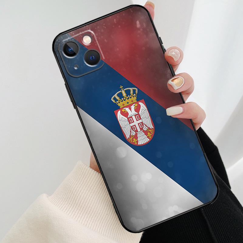 Флаг Сербии Сербский чехол для телефона Для iPhone 17 Pro Max 16 15 14 11 12 13 Pro Max mini 15 16 Plus 16e 17 Air Cover