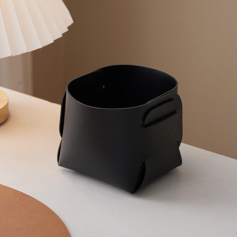 Бытовой Креативный Минималистичный Настольный Кожаный Держатель для Кистей для Макияжа Складной Складной Подставки для Ручек Корзина для Организации Мелочей