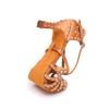 Модные танцевальные туфли с открытым носком и бриллиантовым каблуком для латинского вальса. Новые танцевальные туфли международного стандарта.