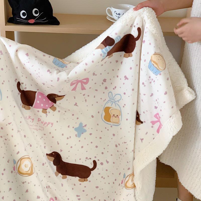 A-Class Winter Fleece Blanket Office Nap Shawl Thick Plush Throw Sofa Bed