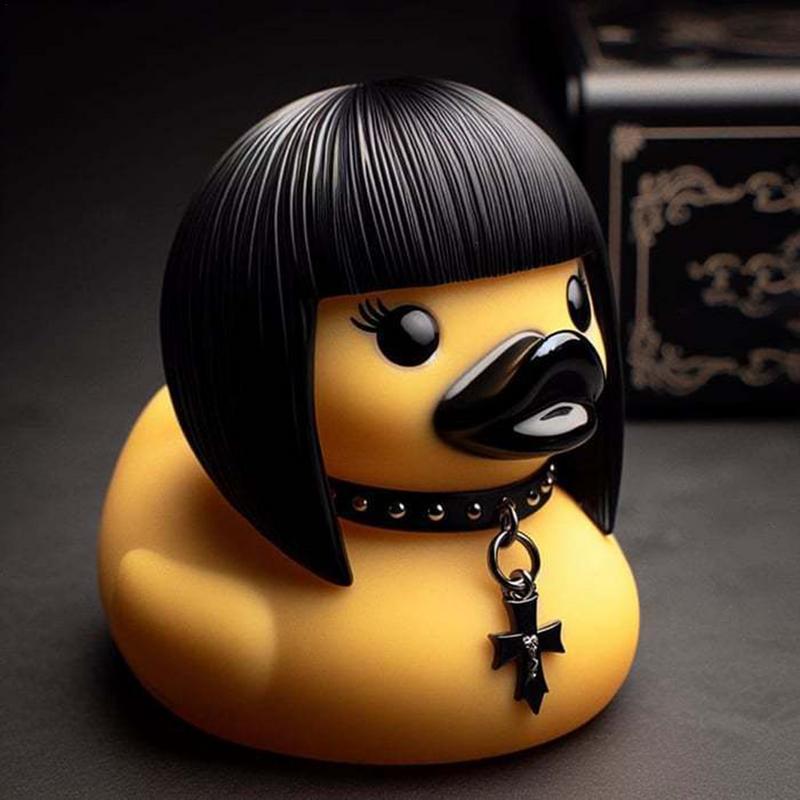 Death Rock Duck Statue Mysterious Devil Elements Devil Duck Ornaments Dashboard Car Interior Decoration Car Accessory