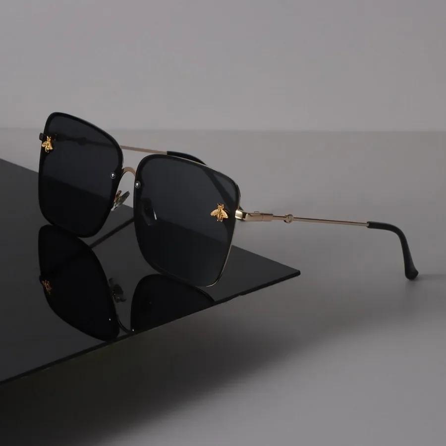 Большие квадратные солнцезащитные очки женские мужские ретро люксовые женские мужские зеркальные прозрачные дизайнерские очки сексуальные брендовые черные солнцезащитные очки