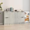 VidaXL Buffets 3 Pcs, Side Cabinets with Storage, Living Room Furniture, Modern, Concrete Grey 3115847