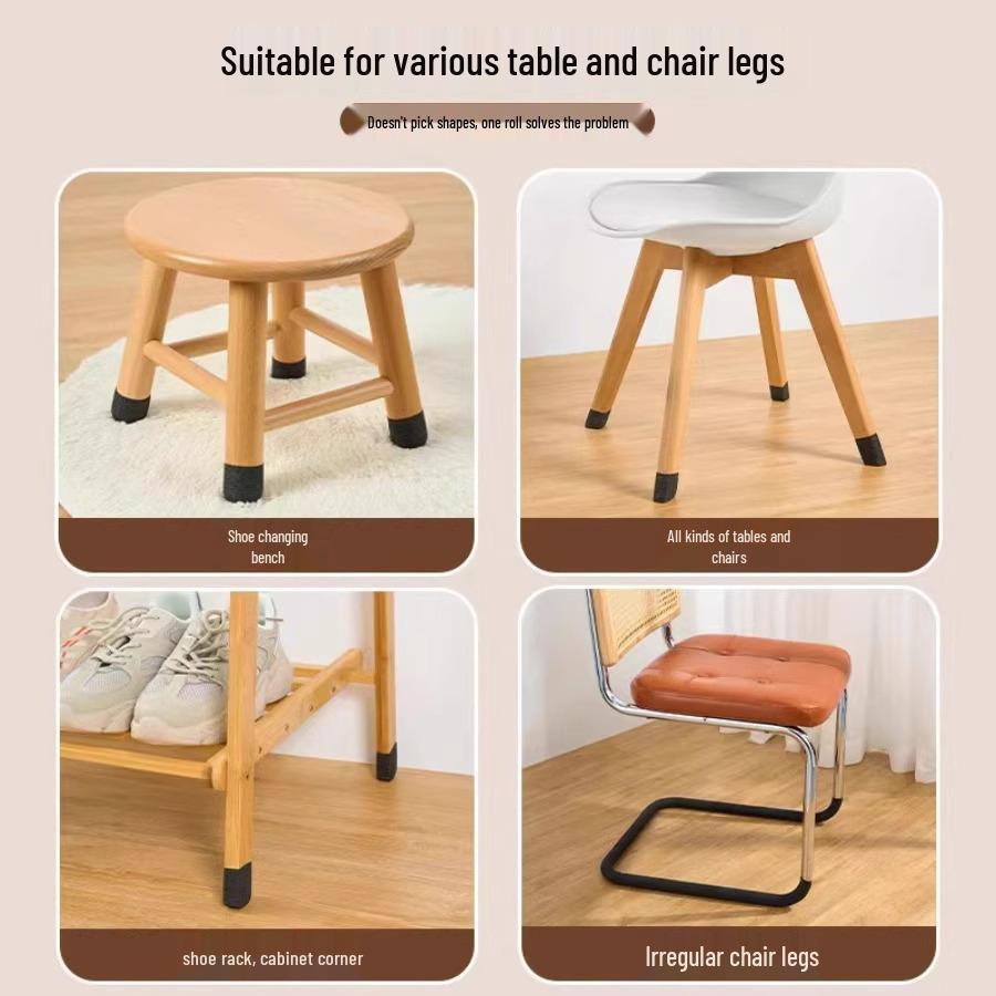 Universal Anti-Slip Chair and Table Leg Covers - Non-Slip, Wear-Resistant Foot Pads for Chairs, Stools, Tables, and Sofas