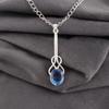 Ювелирные изделия с танзанитом, кулон из стерлингового серебра 925 пробы, очаровательный кулон ручной работы, богемный кулон с танзанитом в подарок бабушке
