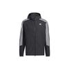 3ST 247 CL JK Color Block Sport Hooded Jacket Men Outerwear Black HC9962