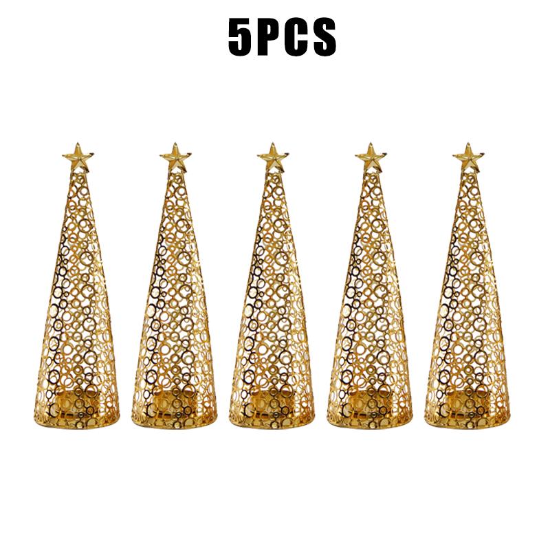 Металлический подсвечник для чайных свечей в виде рождественской елки, европейский дизайн, декор для свадебного приема, праздничное украшение стола