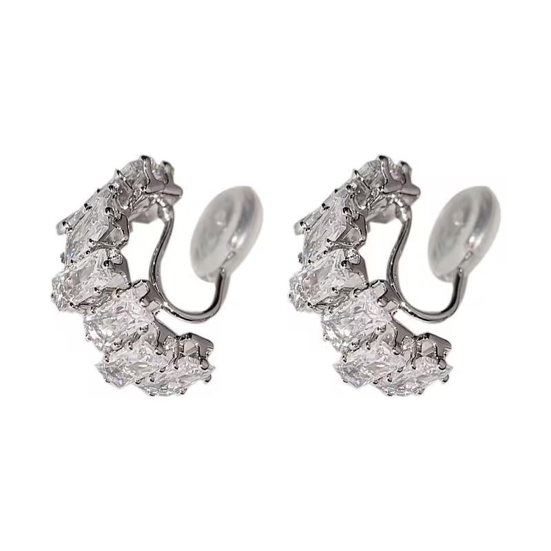 Серьги-клипсы для ушей в форме спирали от комаров, серьги-клипсы без пирсинга, модные полукруглые серьги