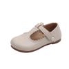 Korean Children's Leather Shoes Simple Cute Kids Lace Breatheable 2024 Spring and Autumn New Girls Casual Shoes Solid Color Flat