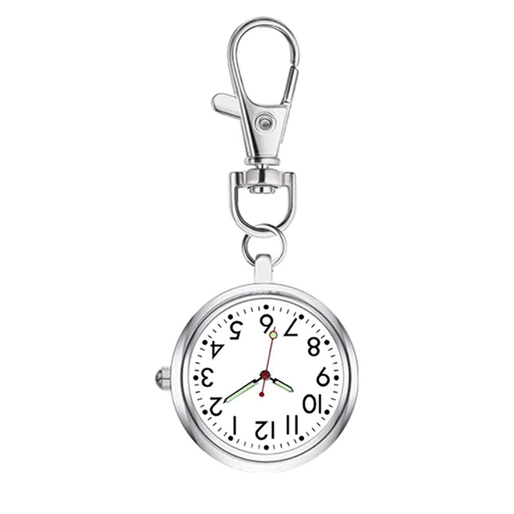 YFFSFDC Медсестра Карманный карманный легкий в большом размере светящиеся унисекс часы, часы, брелок, часы, чтение, циферблат, кварц,