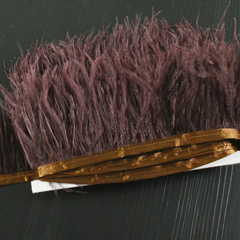 1M Отделка из страусиных перьев Высокое качество 8-10см Бахрома из перьев Лента для шитья платьев, одежды, украшений своими руками