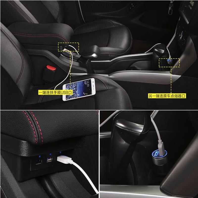 For Smart Fortwo Armrest box for Mercedes New Smart 453 Fortwo Forfour Car Armrest Storage box 2015-2018 Retrofit Car Accessorie