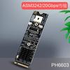 PCIe NVME M.2 Solid Disk Expansion Card Fast Speed Data  Transfer Type E 4Pin Power Support Adapter