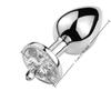 Rose Gold Heart Shape Crystal Metal Anal Beads Butt Plug Prostate Massager Stimulator Adult Gay Products Sex Toy For Female Male
