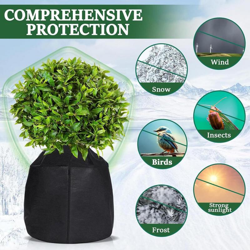 1PC 45x50cm Plant Insulation Cover Winter Protection For Plants Frost Protection Bag For Potted Anti-freeze Cove