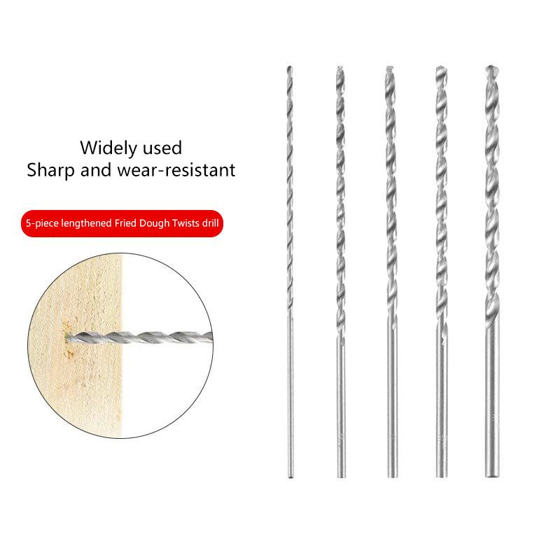 Набор сверл 5 шт. Сталь HSS Очень длинные Быстрорежущие 2 мм/3 мм/3,5 мм/4 мм/5 мм Сверла Аксессуары для электроинструментов Запчасти Сверла Ручной набор