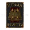 Spqr Roma Непобедимая Империя Металлическая Вывеска ЖивописьДизайны Кинотеатр Настенный Декор Настенное Покрытие Spqr Roma Жестяная Вывеска Постер