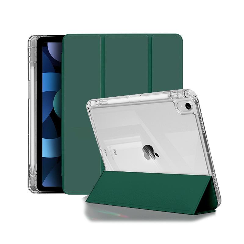 Совместимый с чехлом для планшета iPad 2025, 10 Pro, 11-дюймовый, Тройной прозрачный акриловый чехол для iPad с держателем для стилуса