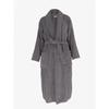 Bathrobe with Shawl Collar Terry Cotton 380 Gr/m² "Naïa" Vent Du Sud - Slate - Size L