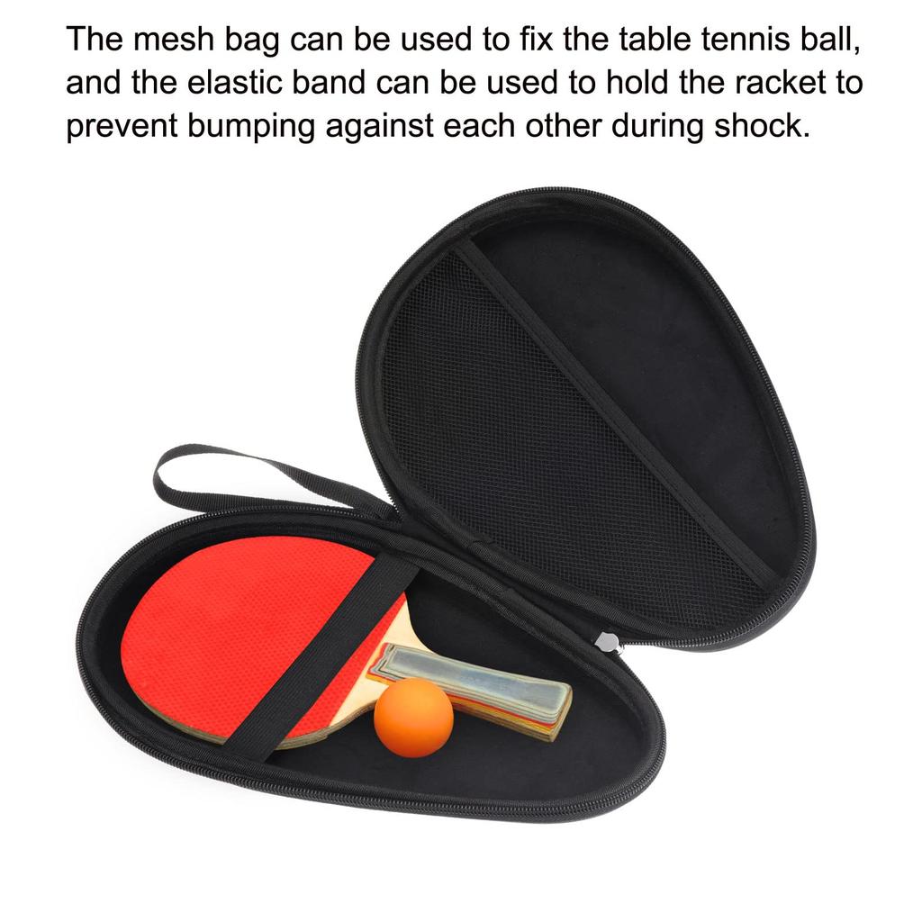 PATIKIL Table Tennis Racket Case Table Tennis Paddle Case Hard Cover Container Bag Gourd Shape for Sports Accessories Texture Silver