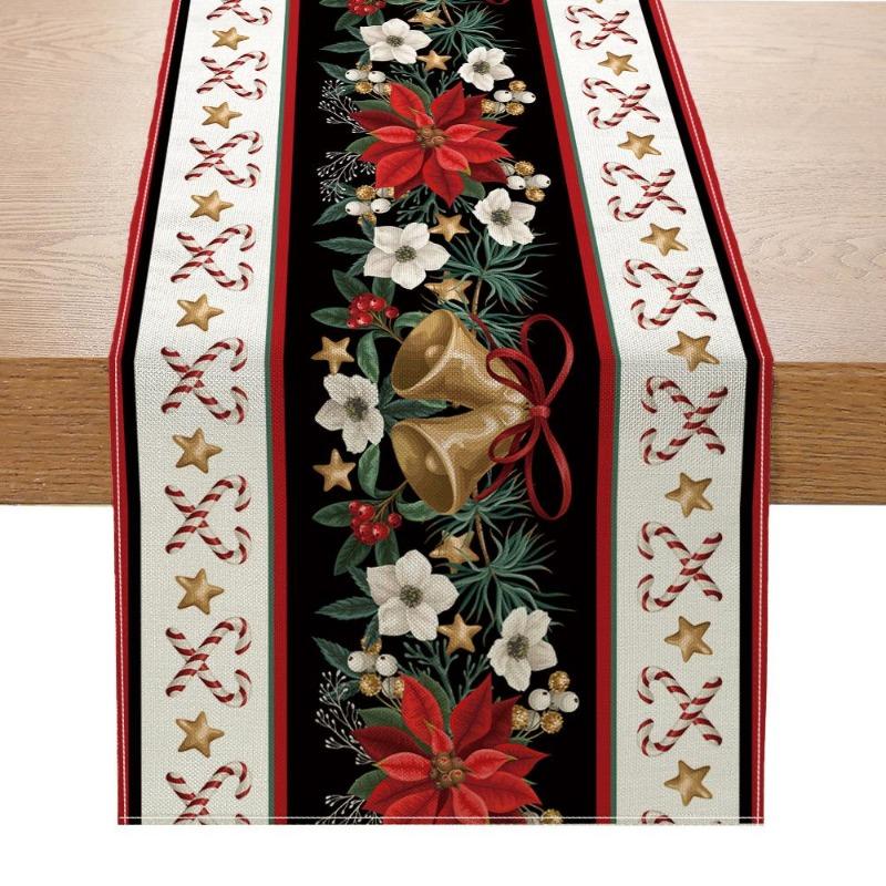 Table Runner New Christmas Decoration Creative Printing Table Decoration Cloth Christmas Holiday Kitchen Tablecloth