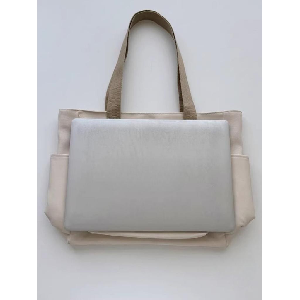 Original Design Japanese Knot Commuter Thick Nylon Tote Bag Casual Art Student Simple One Shoulder Handbag