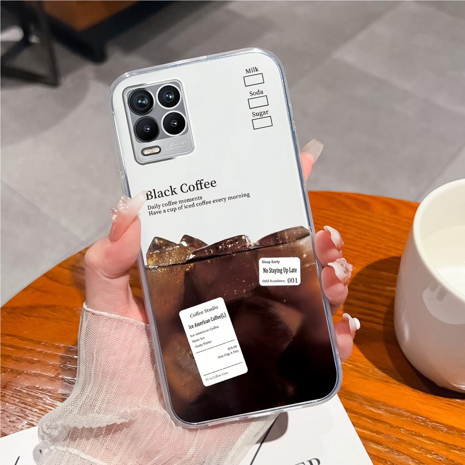 Чехол для телефона Realme 8 Pro Креативная акварельная живопись Мягкий ТПУ Прозрачный Силикон Защита от падения Задняя крышка Для Realme8 4G 5G 8Pro Funda Capa