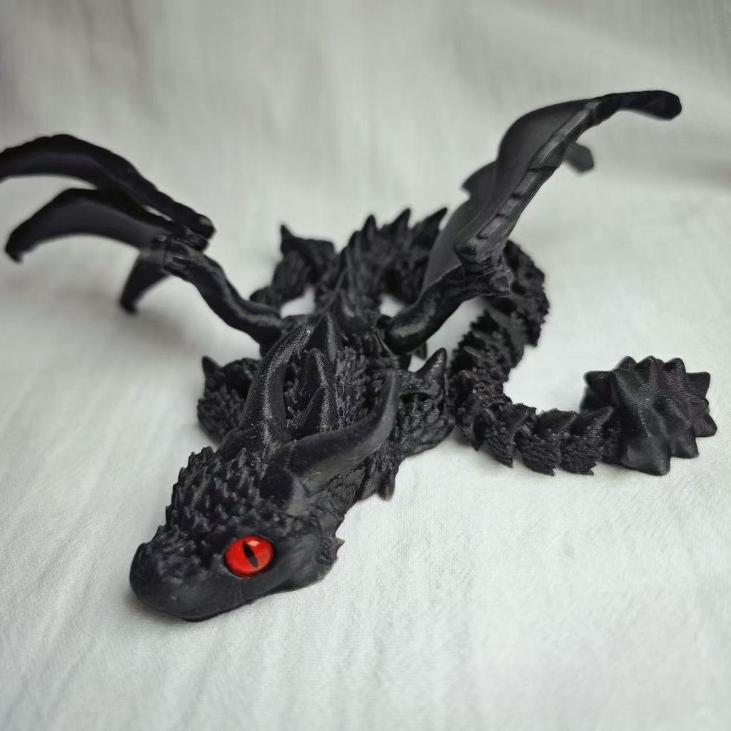3D Printed Magic Dragon Movable Joint Fidget Toy Rotatable Articulated Office Desktop Ornament Adults Kid Toy Crafts Gift