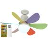 Ceiling Fan LED Lamp E27 Base 42cm Modern LED Ceiling Fan Remote Control Low Profile Ceiling Fan for Bedroom Living Room Kitchen